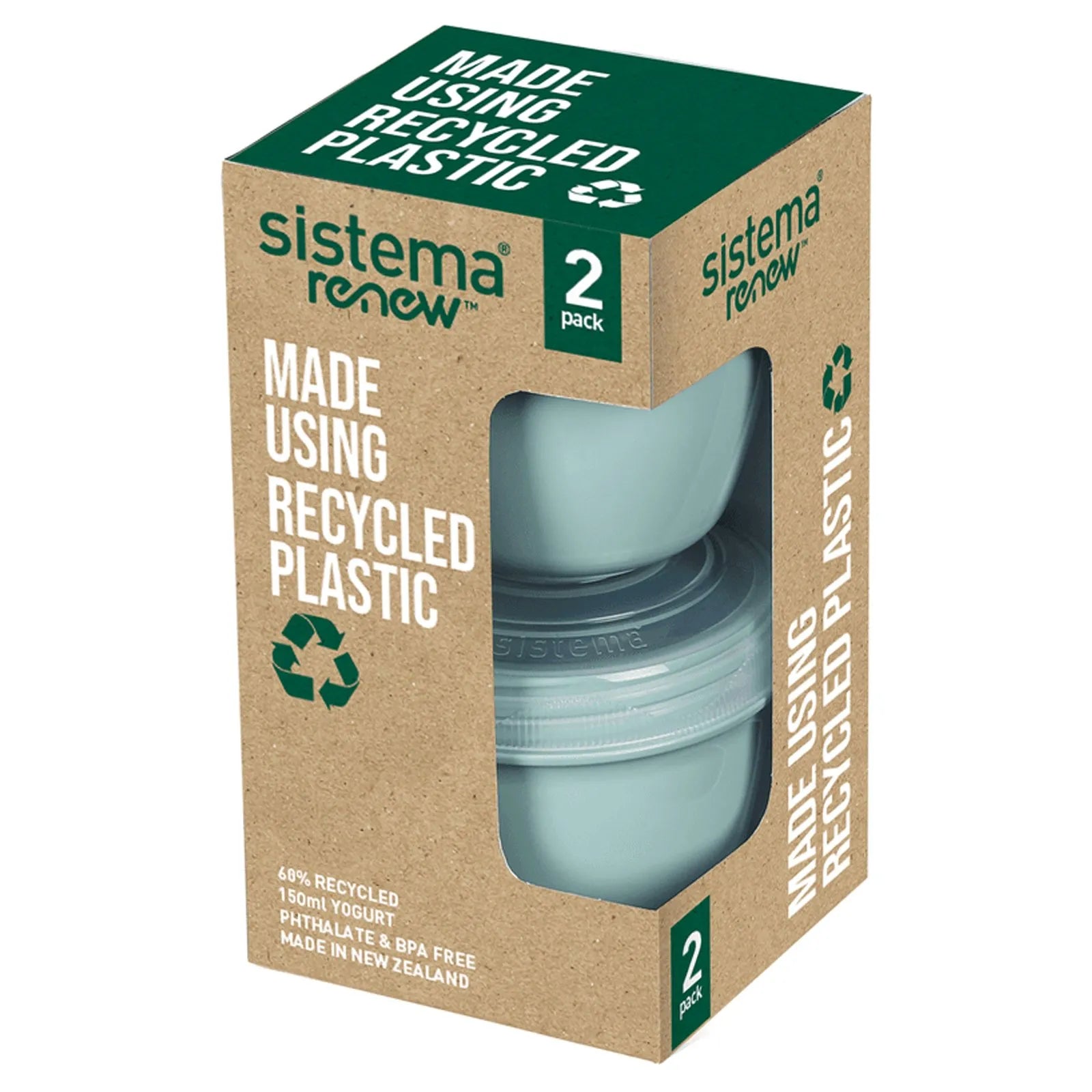 Sistema Renew Storage Pots 2pc 150ml Sistema Renew Storage Pots 2pc 150ml